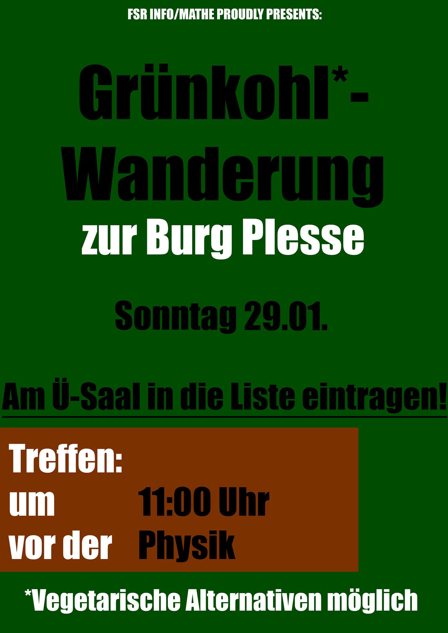 Werbeposter für die Grünkohlwanderung